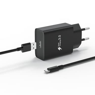 Chargeur Rapide Xiaomi avec 2M Câble pour Xiaomi Redmi Note13/13C/13 Pro/14C/14T/14T Pro/14/12/12 Pro 5G/11s/11/A3/10/10 Pro/9/9 Pro Poco M4/M6/M3, pour Samsung Galaxy 18W USB Prise Charge Rapide USB