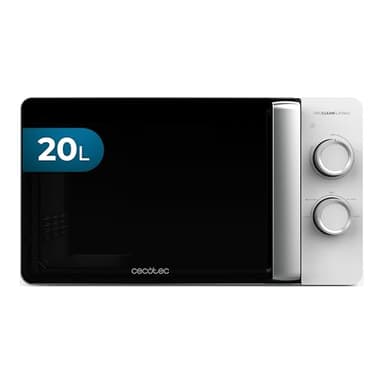 Cecotec Micro-ondes Proclean 3010 Flatbed. Capacité 20L, 700W, 6 niveaux, cavité plate pour grands plats, design compact et moderne, avec technologie 3DWave pour une cuisson parfaite