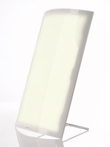 DAYVIA Lampe de Luminothérapie LED 072, Simulation de la Lumière du Jour, Pose sur une Table ou se Fixe au Mur, 35x56x9cm, Design Moderne Blanc, Agréement CE Médical et Fabrication Française
