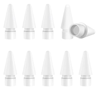 zoerbufan Lot de 10 Pointes pour Apple Pencil, Pointes de Rechange pour Apple Pencil 1 & 2 Génération et Apple Pencil Pro/USB C, Haute Sensibilité Pointes de Rechange pour iPad