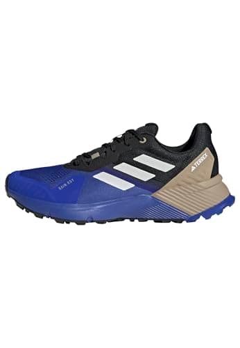 Adidas Homme Terrex Soulstride Rain.RDY Trail Running Shoes, Semi Lucid Blue/Grey One/Blanch Cargo, 42 EU