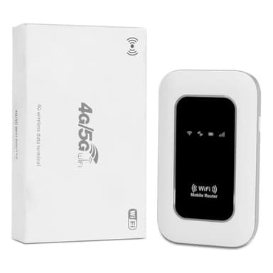 Routeur 4G SIM Portable, Pocket WiFi Portable,MiFi 4G LTE CAT4 300Mbps, Batterie Rechargeable 2100mAh(12h Autonomie), USB-C, WPA3, Compatible avec Nano SIM Carte, Plug et Play