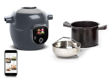 Moulinex Cookeo+ Multicuiseur intelligent haute pression, 6 L, 150 recettes intégrées, Sans surveillance, Ecran intuitif, Guide de cuisson pas à pas - Ce851hf0