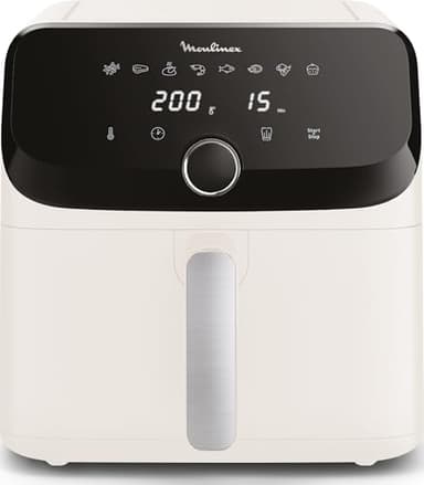Moulinex Easy Fry Collection Ivoire 7L, air fryer, Très grande capacité, 8 programmes intuitifs, Format compact, EZ855AF0