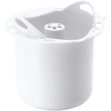BÉABA, Pasta-Rice Cooker, Panier/ Bol de Cuisson Féculents, Accessoire Babycook, Compatible Babycook Solo et Duo, Contenance 350g, Facile d'entretien, Blanc