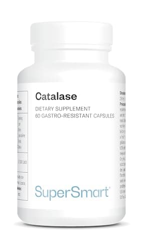Catalase - Anti-Cheveux Blanc - Blanchiment Prématuré Cheveux et Poils - Anti-Âge - Limite les Cheveux Blancs - Restauration Couleur Naturelle - Vegan - Sans Gluten - 60 gélules - Sans OGM