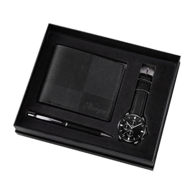 APLVFFZH Coffret Cadeau pour Homme Coffret Cadeau Panier Cadeau Coffret Portefeuille pour Homme Fête Des Pères Anniversaire, Noir