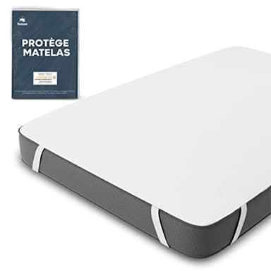 Twinzen - Protege Matelas 70x190 cm Impermeable Certifié Oeko TEX - Alese 70x190 en Coton Respirant avec 4 Coins Elastiques