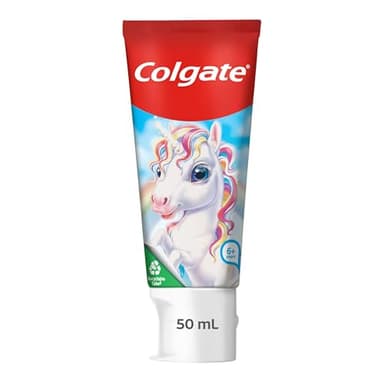 COLGATE - Dentifrice pour Enfant Colgate Kids Animaux - Goût menthe - Dentifrice au Fluor - À partir de 6 ans et Plus - Tube de 50 ml - Visuel d'animaux aléatoire