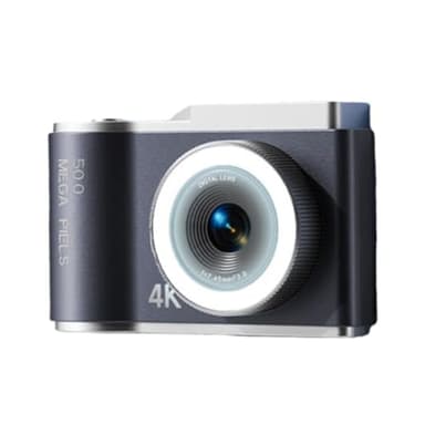 MonoSora Appareil photo numérique 50 MP 4K avec autofocus, zoom 8x et écran de 2,4", pour appareil photo de voyage compact débutants, prend en charge une carte TF 128 Go Noir