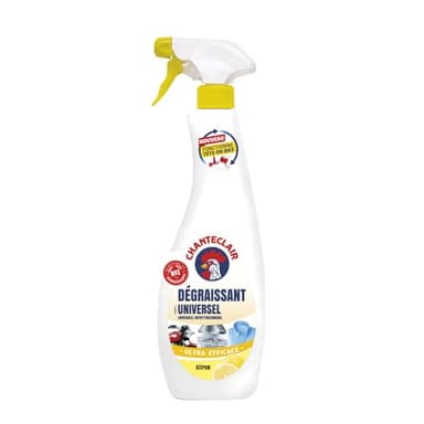 Chanteclair - Spray Dégraissant Universel Citron Nettoyant, Idéaux sur Tout, Efficaces Partout, Fonctionne Tête en Bas - 600 ml
