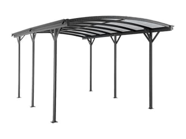 Vente-unique - Single Freestanding Aluminium Pergola Carport - 1 Car - 15m≤ - Anthracite Grey - BARESA