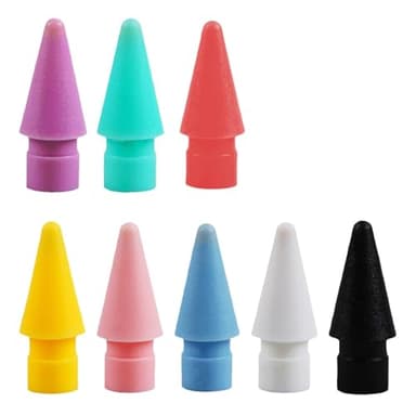 tiyiyok 8 Pièces Pointes de Rechange Compatible avec Apple Pencil, Pointes de Rechange Ultra-Sensibles, Couleurs Vives, Compatible avec Les Crayons de Première et Deuxième Génération