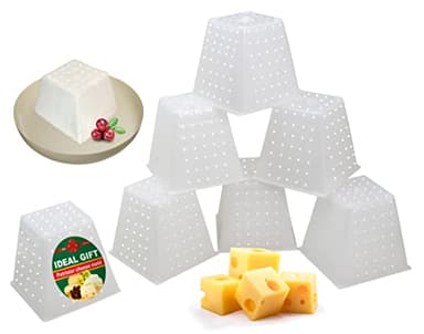 Kit de fabrication de fromage - Moule à fromage, passoire, moule à fromage, pyramide, 0,4 litres, lot de 7 pièces