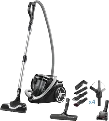 Aspirateur sans sac Rowenta Silence Force Cyclonic Home et car Pro 550 W Gris métal