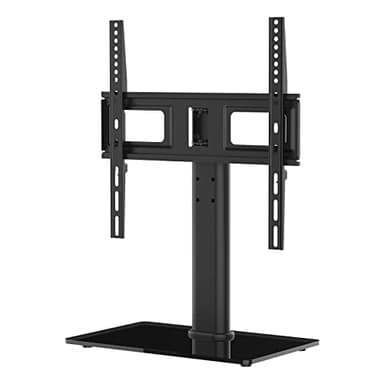 GRIFEMA GB1005 Support TV sur Pied 26-55 Pouces, Contenir Jusqu'à 45KG, Orientable et Réglable en Hauteur Pied TV Universel , Verre Trempé de 8mm Base, Gestion du Câble, Max VESA 400x400mm
