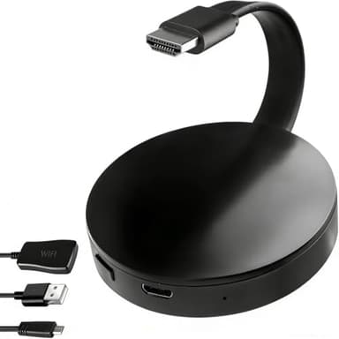 Adaptateur HDMI sans Fil 1080P WiFi, Dongle Display HDMI 2.4GHz Ccompatible avec Les appareils Android, iOS, MacOS et Windows, Chrome Cast Crome Smart TV,Chrome Castre TV, Projecteur