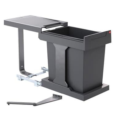 Poubelle de cuisine coulissante encastrable sous évier 20L Hailo Solo Automatique