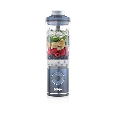 Ninja Blast Max mixeur portable, 570 ml, rechargeable, tasse et couvercle étanche, 3 fonctions de mixage, fait des smoothies, des boissons protéinées et des granités, Bleu marine BC251EUNV