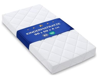 Totsy Baby Matelas Bebe - 50x90 cm pour lit Bebe Berceau couffin nacelle et Lits Parapluie 50 x 90 avec Housse Enfant Protection Contre l'humidité Oeko-Tex