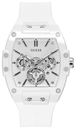 Guess Watches Phoenix Montre Homme Analogique Quartz avec Bracelet Silicone GW0203G2