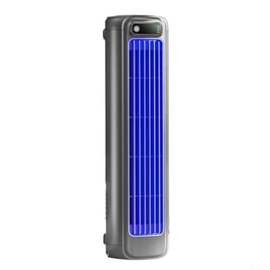 Ventilateur tour de climatiseur portable, 2000 mAh, vent constant, sans pale, 3 vitesses, 12 heures d'utilisation continue pour chambre à coucher, bureau, maison (noir)