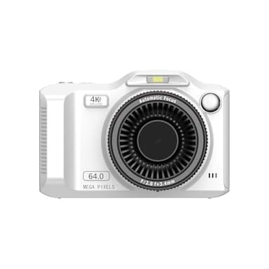 Appareil photo numérique WiFi 4K, zoom 18x avec double avant et arrière, prend en charge 256 Go de stockage pour photographie de voyage, cadeaux pour enfants, adolescents, débutants (blanc)