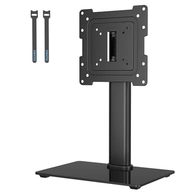 BONTEC Support TV sur Pied pour Télévision de 17 à 43 Pouces LCD/LED/OLED/Plasma/Incurvé, Pied TV Universel avec Pivot à 50 Degrés, Hauteur Réglable, Capacité Max 45 kg, Max VESA 200x200