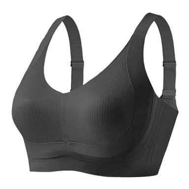 Soutien Gorge Maintien Forte Poitrine sans Armature,Soutien Gorge Grande Taille sans Armature Femme sans Couture Sport Yoga Push Up Anti-Affaissement à Maintien Supérieure Bretelles Réglables Doux
