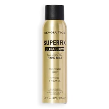 Revolution Superfix Glow Fixing Mist, Spray Fixateur Éclat, Finition Lumineuse Longue Tenue, Vegan & Cruelty-Free, 150ml