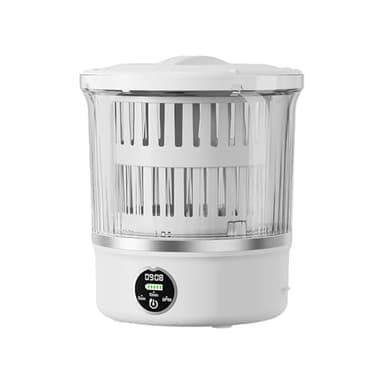 FHGSPQWM Laveuse portable avec batterie intégrée pour sous-vêtements, chaussettes, voyage, essentiel, silencieux, interfaces adaptées aux personnes âgées, tasse à linge compacte