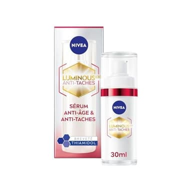 NIVEA Luminous 630 - Serum Visage Anti-Âge & Anti-Taches - Combleur De Rides Profond & Booster De Collagène - Thiamidol Breveté & Acide Hyaluronique - Tous Types De Peaux - 30 ml