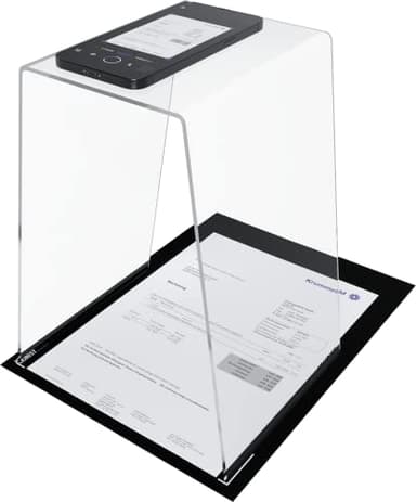 JOURIST ScanStand : numérise Les Documents, Les reçus, Les Notes et Les Cartes de Visite à l'aide d'un Smartphone. Tapis Noir pour Une détection optimale des Bords.