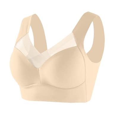 Soutien Gorge Minimiseur Femme Soutien Gorge Poitrine Tombante, BrassièRe Forte Poitrine Push-Up sans Couture sans Armature Poitrine Respirante Modelant à Larges Bretelles