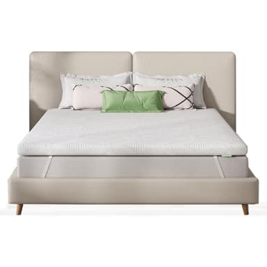 Novilla Surmatelas 140 X 190 CM, Surmatelas en Mousse à Mémoire de Forme Gel, Épaisseur 7,5 CM, avec Design Antidérapant et Certification de Sécurité, sans Odeur, Housse Lavable