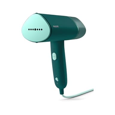 Philips Défroisseur à Main 3000 Séries - Steamer 1000W, Vapeur 20g/min, Réservoir 120ml amovible, prêt en 30sec, plaque chauffante, semelle métallique, Léger 660 g, vert foncé (STH3020/70)