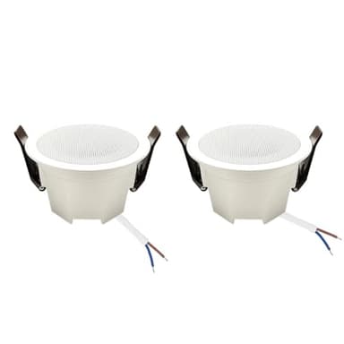 Gundhgstrr Mini Haut-Parleurs Bluetooth de Plafond avec 1 Enceinte Stéréo Auxiliaire - Système Audio Domestique pour Salle de Bain, Cuisine et Salon