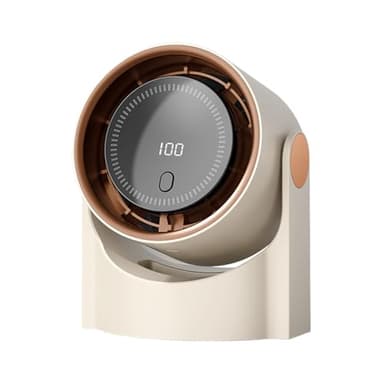 Tuxxjzm Ventilateur de bureau sans pales silencieux à 5 vitesses | Accessoires de refroidissement à affichage numérique, fournitures de refroidissement à chargement USB
