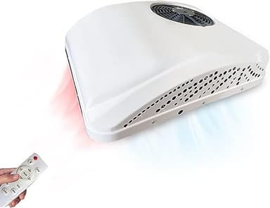 Aspligo Climatiseur électrique DC 12 V pour toit de camping-car, unité thermique et froide 10 000 BTU pour camion, camping-car, remorque