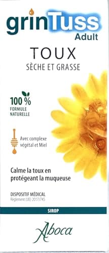 Aboca GrinTuss Adult - Sirop Toux Sèche et Grasse, 180g