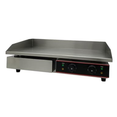 Plancha Électrique Lisse 73 cm – Thermostat Réglable 50 à 300°C – Inox – 4,4 kW – Facile à Nettoyer – Surface de Cuisson Lisse – 230V – Idéale Cuisine Pro et Snack