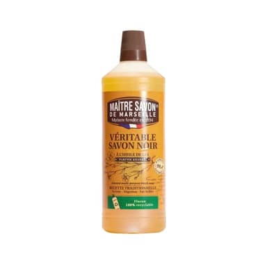 MAITRE SAVON DE MARSEILLE, Savon Noir Liquide a l'huile Lin - 1l