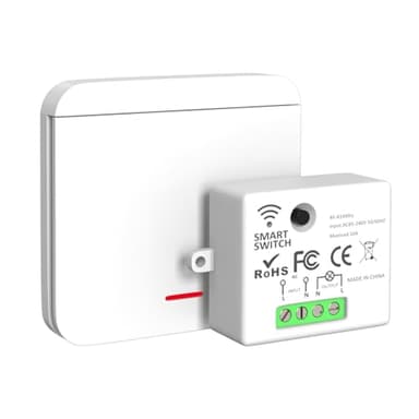 ARCELI Interrupteur, Kit interrupteur RF 433MHz 2200W/10A Récepteur, Éclairage sans fil mural pour maison intelligente