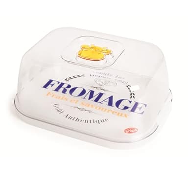 Snips, Boîte à Fromage Ferme 3 LT, Boîte de Conservation Plateau avec 2 fermetures de sécurité, Dôme Transparent, Boite Rangement Frigo 27 x 20 x 11 cm, Made in Italy