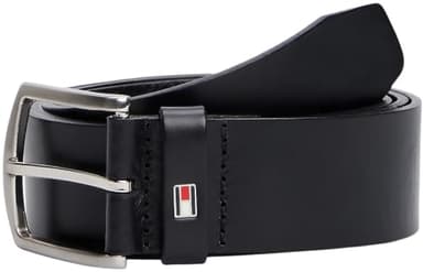 Tommy Hilfiger Ceinture Homme New Denton Belt 4.0 Ceinture Cuir, Noir (Black), 90