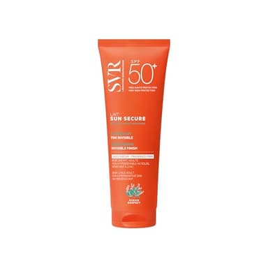 SVR - Sun Secure Lait SPF50+ Sans Parfum - Lait solaire hydratant invisible – Très haute protection UVA, UVB, infrarouge & lumière visible – Peaux sensibles – Niacinamide, Vitamine E – 250 ml
