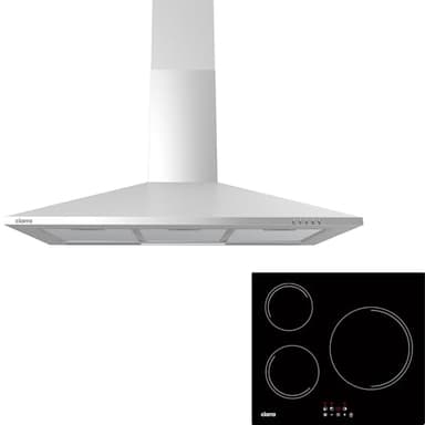 CIARRA CBCS9201 Hotte Aspirante 90 cm Classe A++ 370m³/h et Plaque Induction 3 Foyer 5600W CABBIH3-E