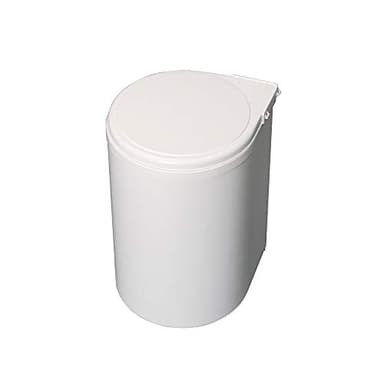 Emuca - Poubelles de Porte de Meuble, Compartiment de déchets, conteneur de 13L avec Couvercle Automatique et Fixation à la Porte, Plastique, Blanc