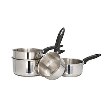 Sitram Série de 4 casseroles 14/16/18/20 cm - acier inoxydable - poignée thermorésistante - tous feux dont induction - 710482, Argent