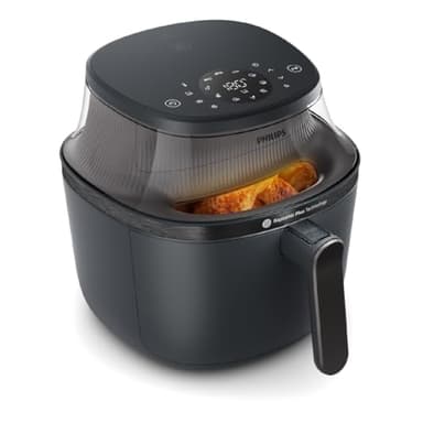 Philips Airfryer Série 3000 - Air Fryer 7.2 L, 16-en-1, Fenêtre de cuisson, Technologie RapidAir, jusqu'à 90% de matières grasses en moins, Application HomeID, coloris Noir (NA340/00)
